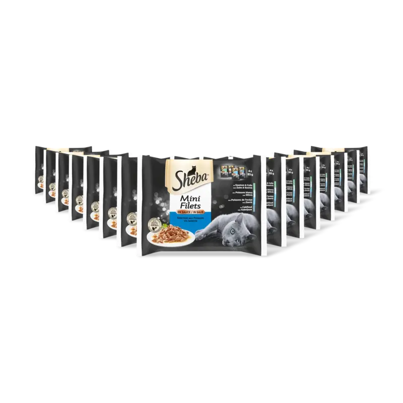 Sheba Mini filets in saus vis klein 15-pack