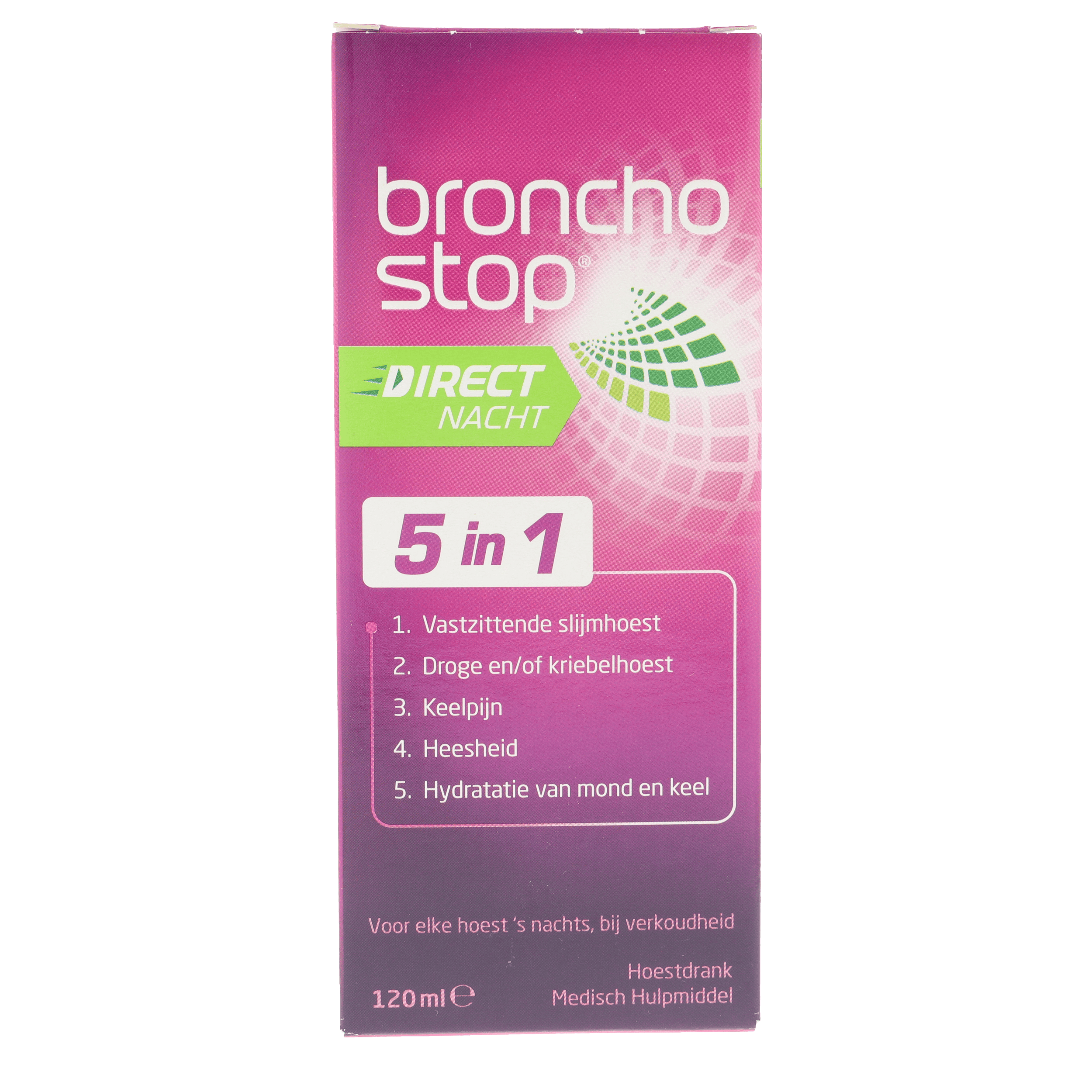 Bronchostop Direct nacht 5 in 1 vloeibaar