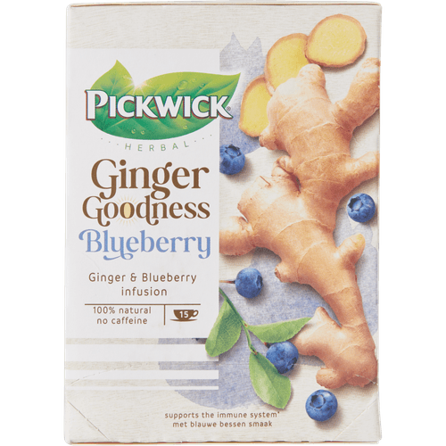 Pickwick Thee ginger goodness blueberry 15 zakjes