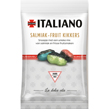 Italiano Suikerwerk Salmiak Fruit Kikkers Suikervrij 100g