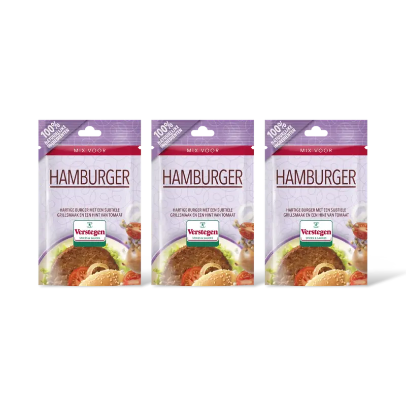 Verstegen Kruidenmix voor hamburger 3-pack