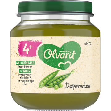 Olvarit 4+ Maanden Doperwten 125g