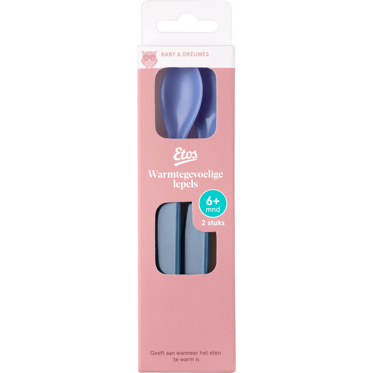 Etos Warmtegevoelige Lepels Blauw 2 Stuks