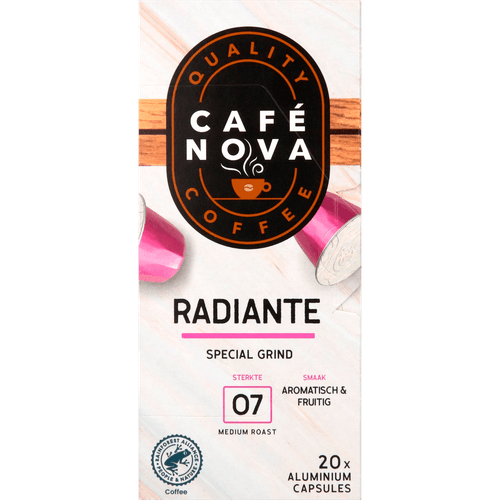 Cafe Nova Koffiecups espresso radiante
