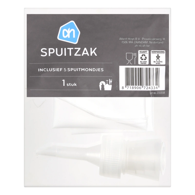 AH Spuitzak met 5 kunststofmondjes