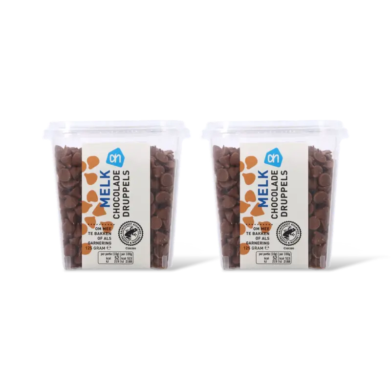 AH Melk chocolade druppels 2-pack