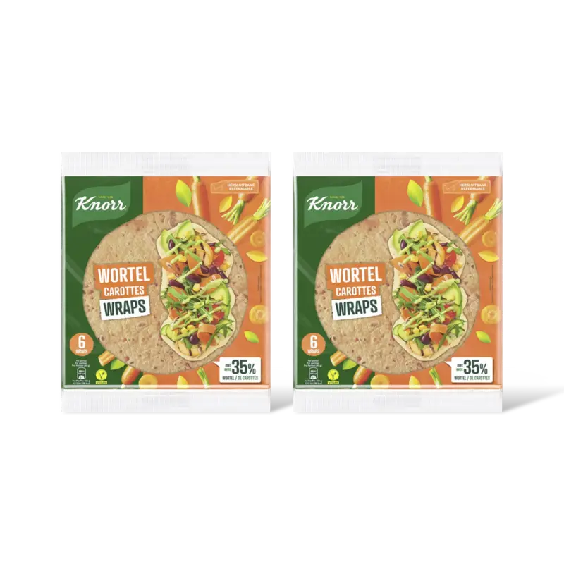 Knorr Wortel wraps met 35% wortel 2-pack