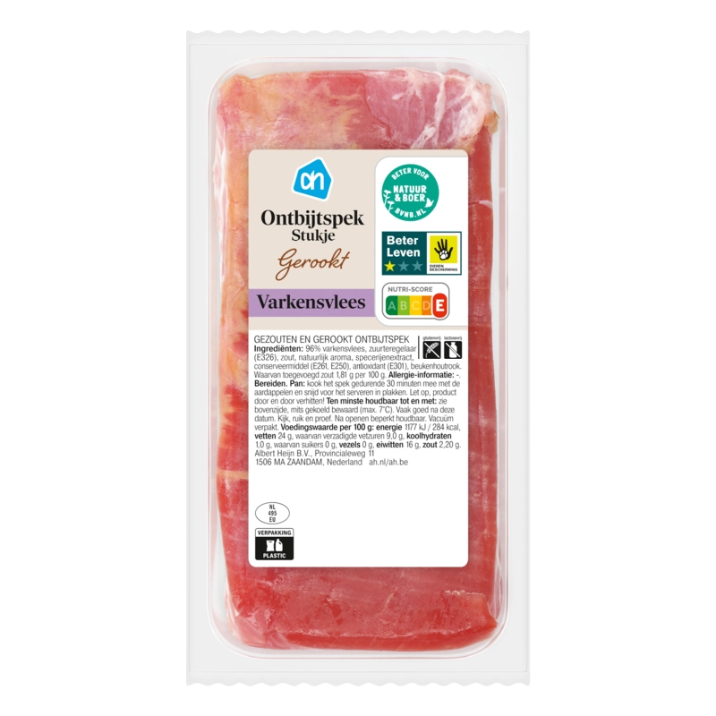 AH Gerookt ontbijtspek stukje