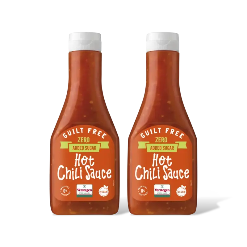 Verstegen Hot chili saus zero added sugar 2-pack
