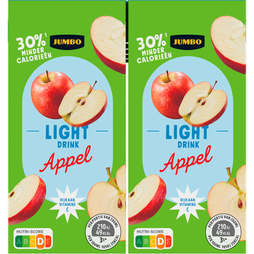 Jumbo Light Drink Appel 10 x 200 ML
