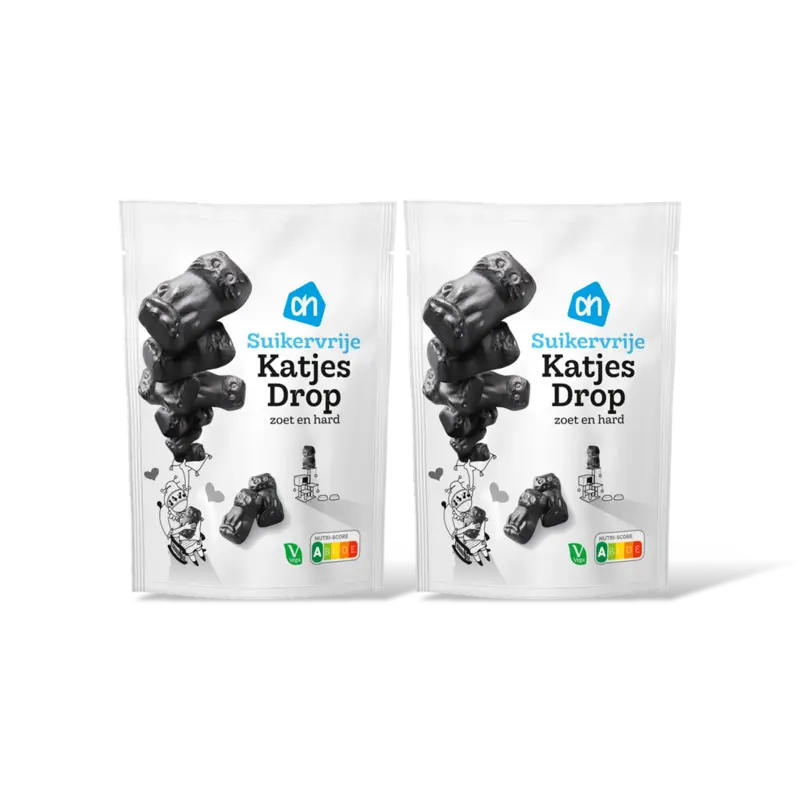 AH Suikervrij katjesdrop 2-pack
