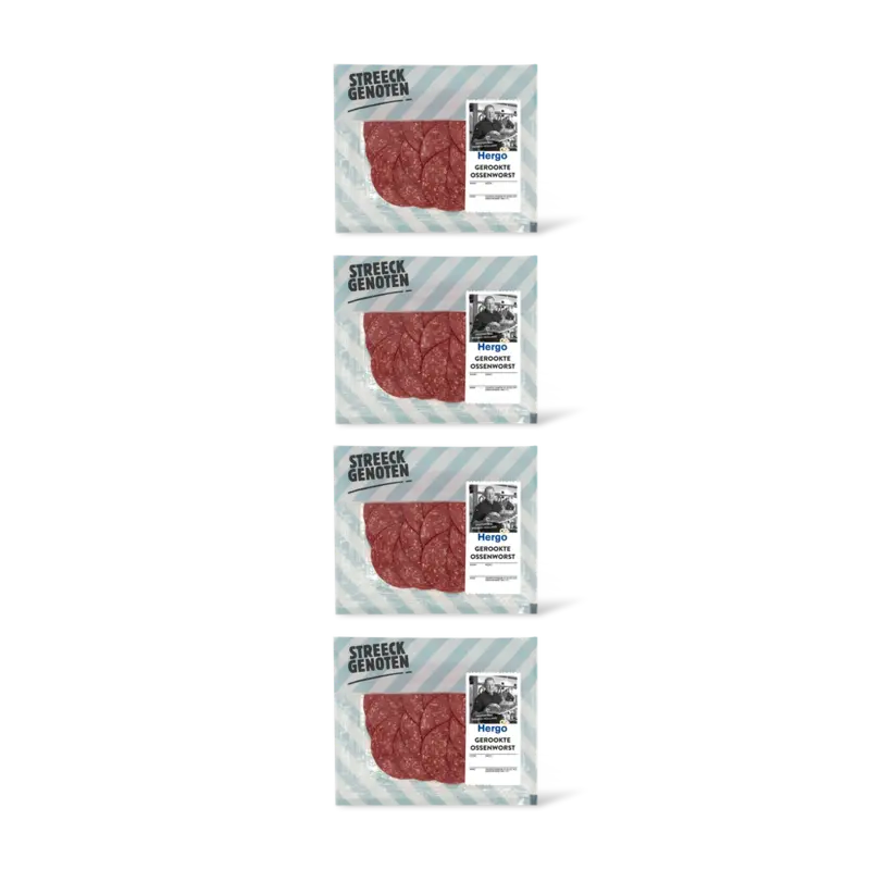 Streeckgenoten Nostalgische gerookte ossenworst 4-pack