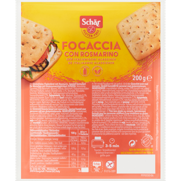 Schär Foccacia con Rosmarino