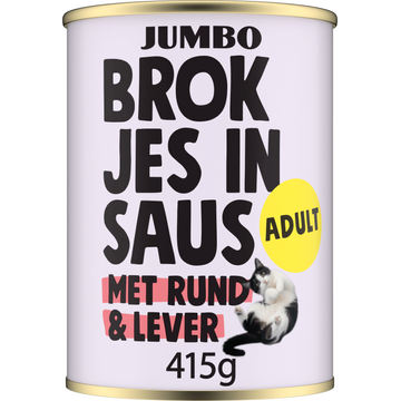 Jumbo Brokjes in Saus met Rund & Lever Adult 415 g