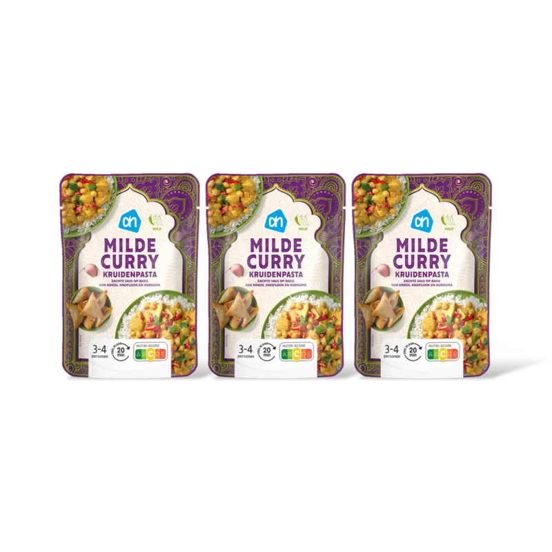 AH Milde curry kruidenpasta 3-pack