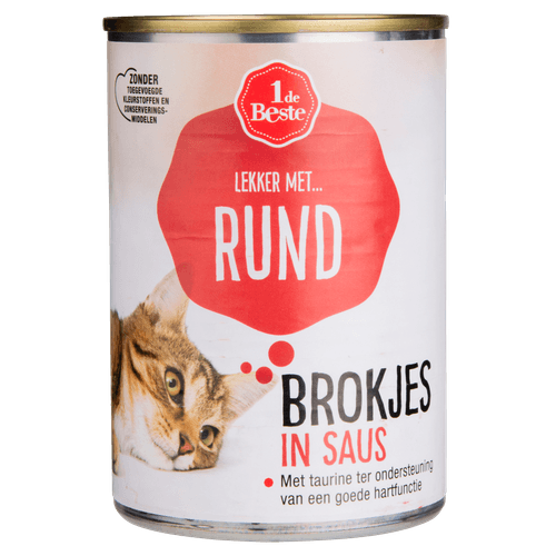 1 de Beste Kattenvoer rundvlees in saus