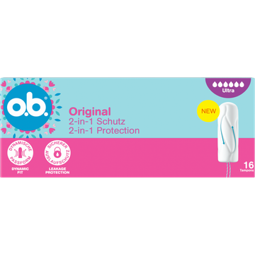 O.B. Original 2-in-1 Bescherming Tampons 16 Stuks