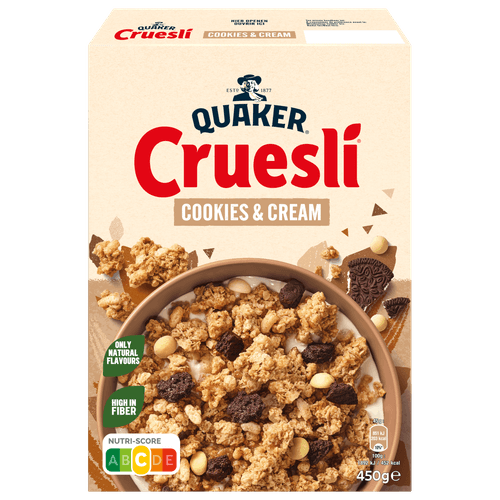Quaker Cruesli cookies & cream