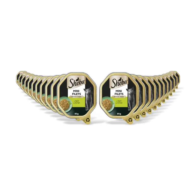 Sheba Mini filets in saus konijn & wild 22-pck