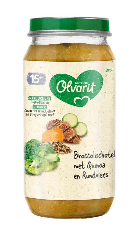 Olvarit Broccolischotel quinoa rundvlees 15m+