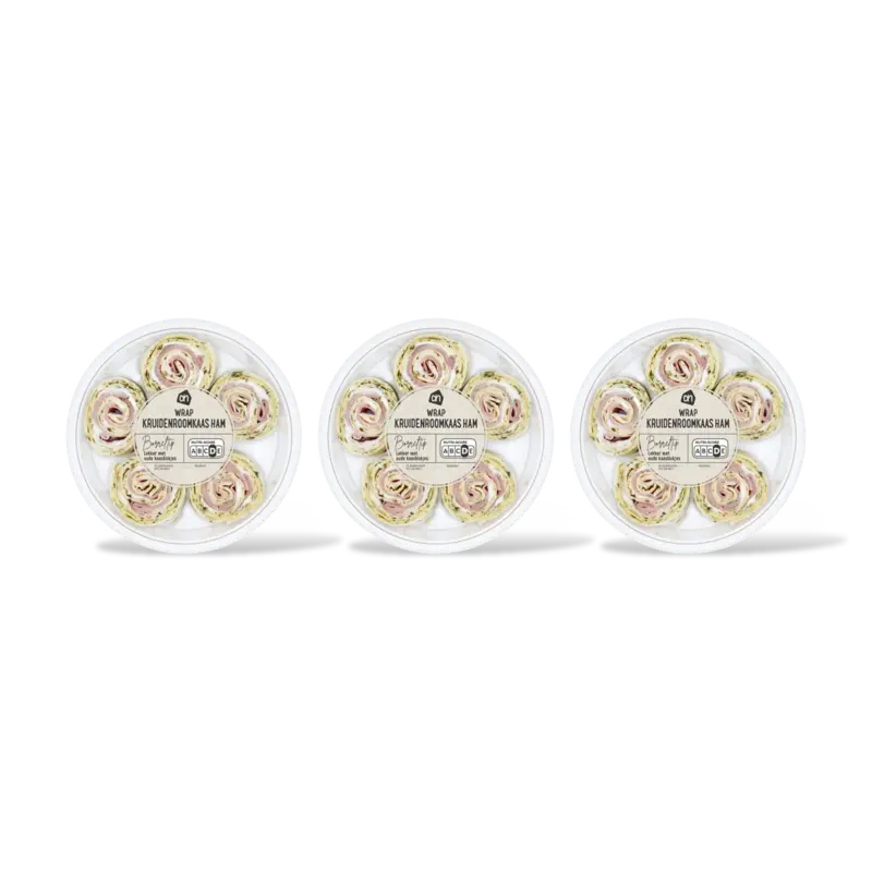 AH Wrap kruidenroomkaas ham 3-pack