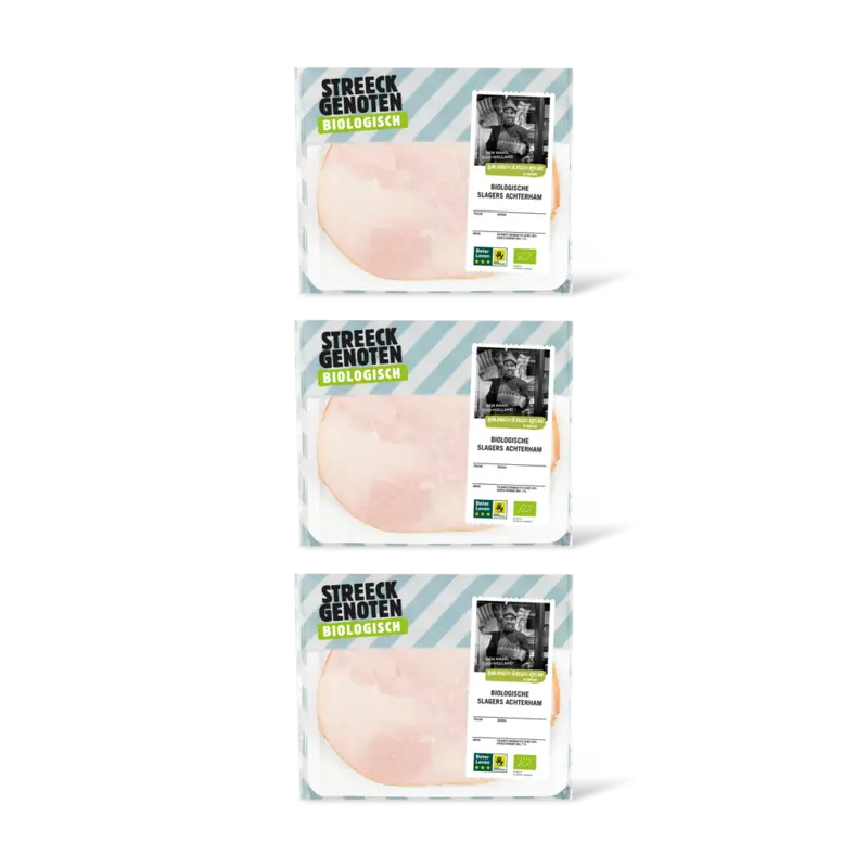 Streeckgenoten Biologische slagers achterham 3-pack