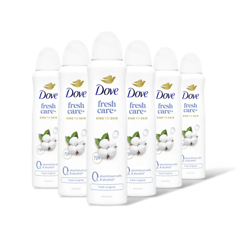 Dove Original 0% deodorant spray 6-pack