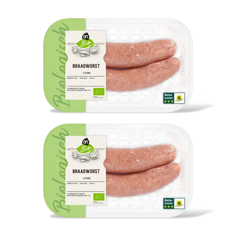 AH Biologisch Varkensbraadworst 2-pack