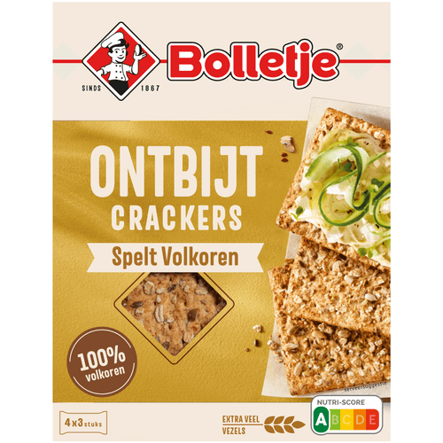 Bolletje Ontbijtcrackers spelt 4 x 3 stuks