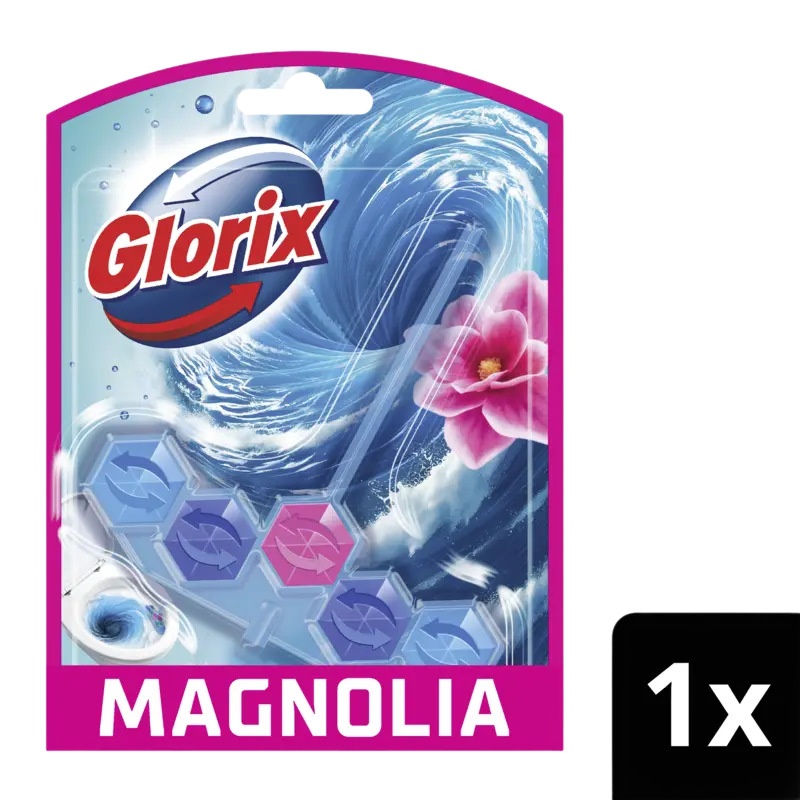 Glorix Pink magnolia blauw water wc-blok