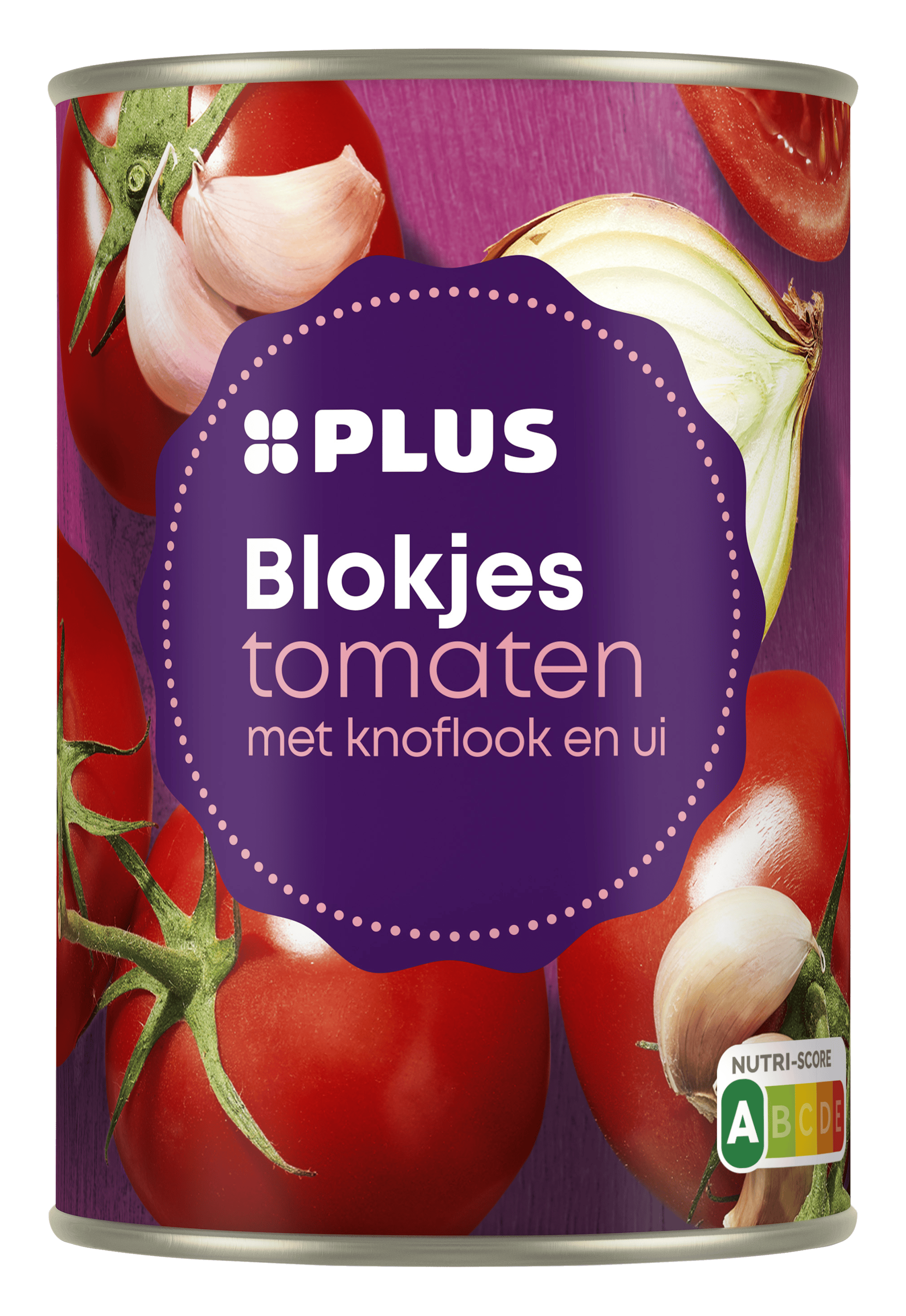 PLUS Tomatenblokjes met knoflook en ui