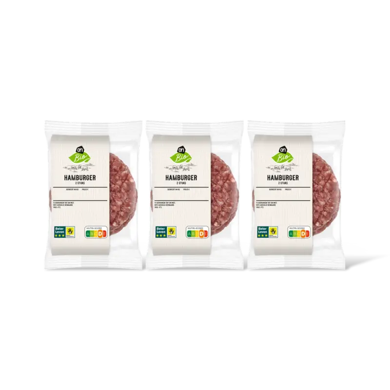 AH Biologisch Hamburger 2 stuks 3-pack