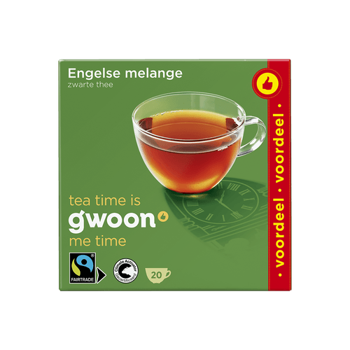 G'woon Zwarte thee eng. mel. kop 40zk