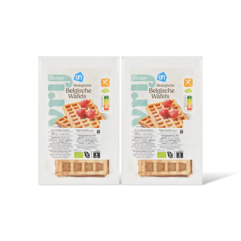 AH Glutenvrij Biologische Belgische wafels 2-pack