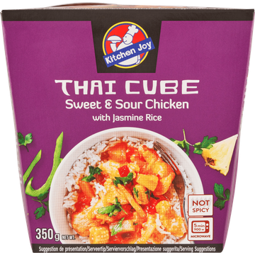 Thai Cube Sweet & Sour Chicken met Jasmijnrijst 350g