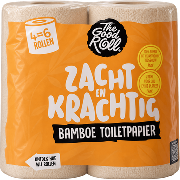 Good Roll Naked Bamboe Toiletpapier 4-Pack
