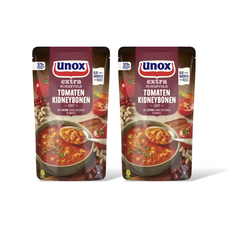Unox Unox Tomaat kidneybonensoep 2-pack