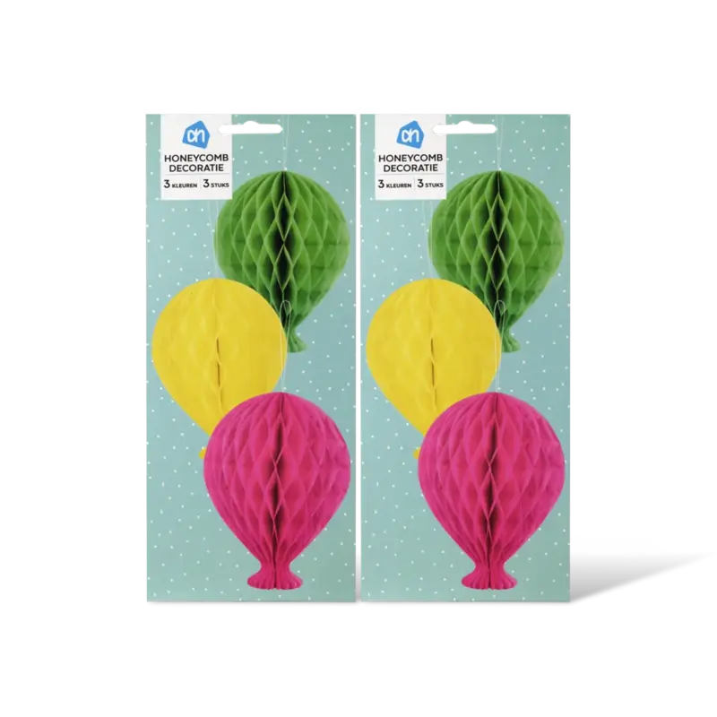 AH Honeycomb decoratie 2-pack