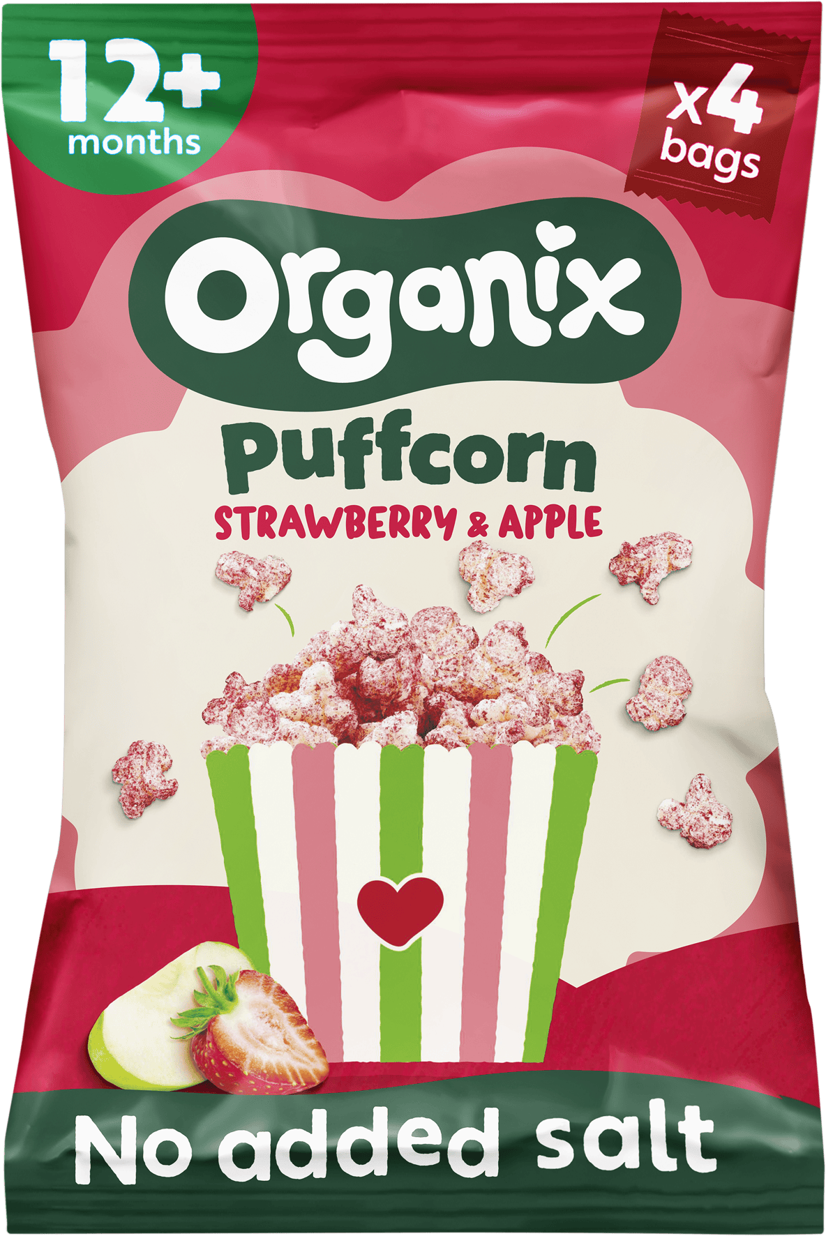 Organix strawberry apple puffcorn 12+