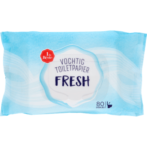 1 de Beste Vochtig toiletpapier fresh 80 st.