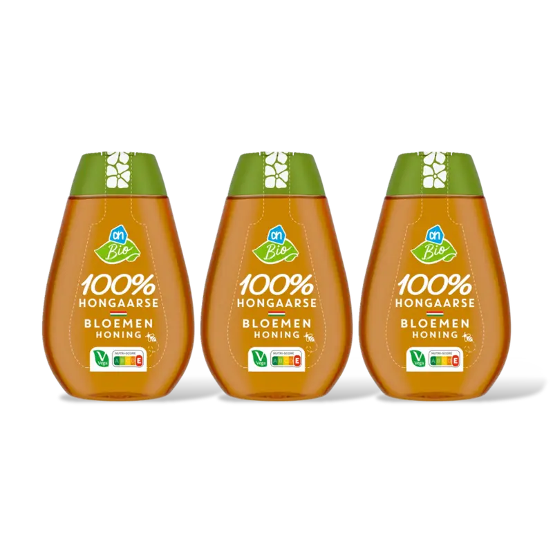 AH Biologisch 100% Hongaarse Bloemenhoning 3-pack