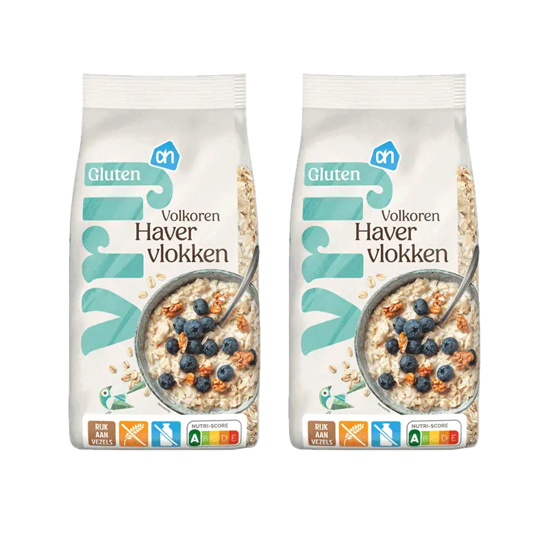 AH Glutenvrij Volkoren havervlokken 2-pack