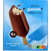 g'woon ijs mega choco's melk