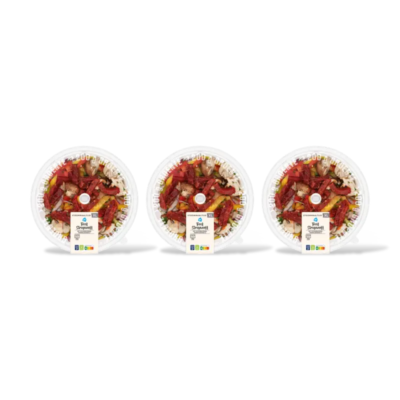 AH Stoommaaltijd beef stroganoff 3-pack