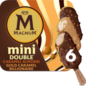 Magnum Mini IJs Double Caramel & Almond Billionaire 6 stuks 6 x 55ml