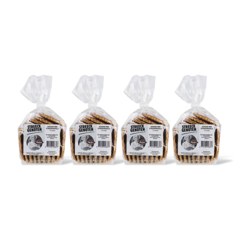 Streeckgenoten Goudse mini stroopwafels 4-pack