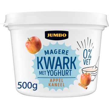 Jumbo Magere Kwark met Yoghurt Appel Kaneel 0% Vet 500 g