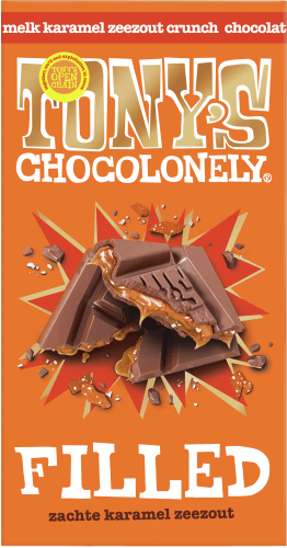 Tony's Filled melk karamel zeezout