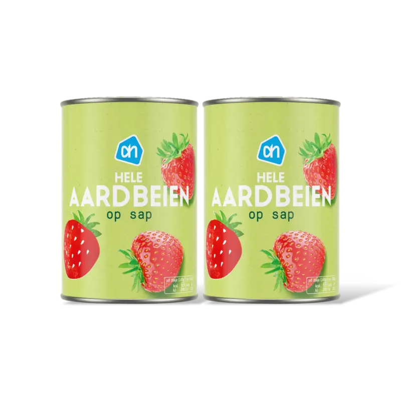 AH Aardbeien op sap 2-pack