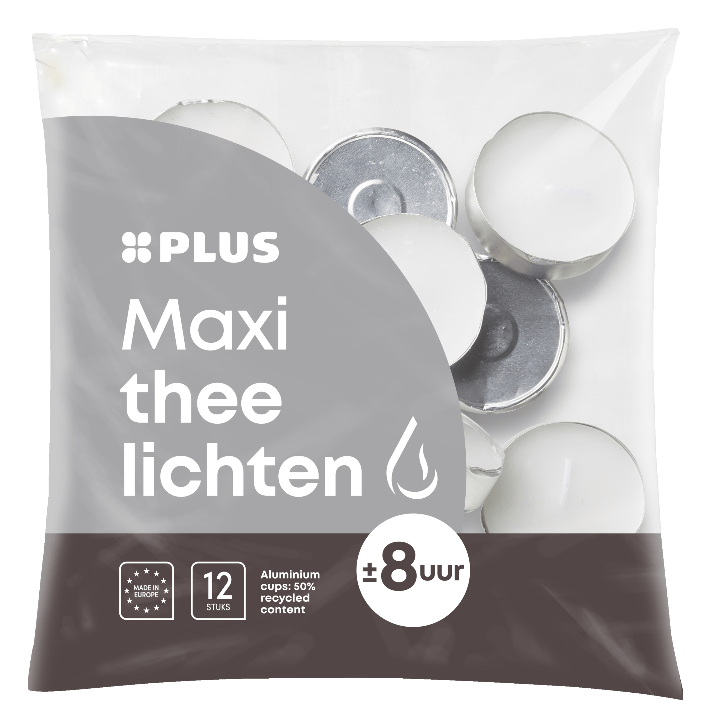 PLUS Theelichten maxi 8 uur